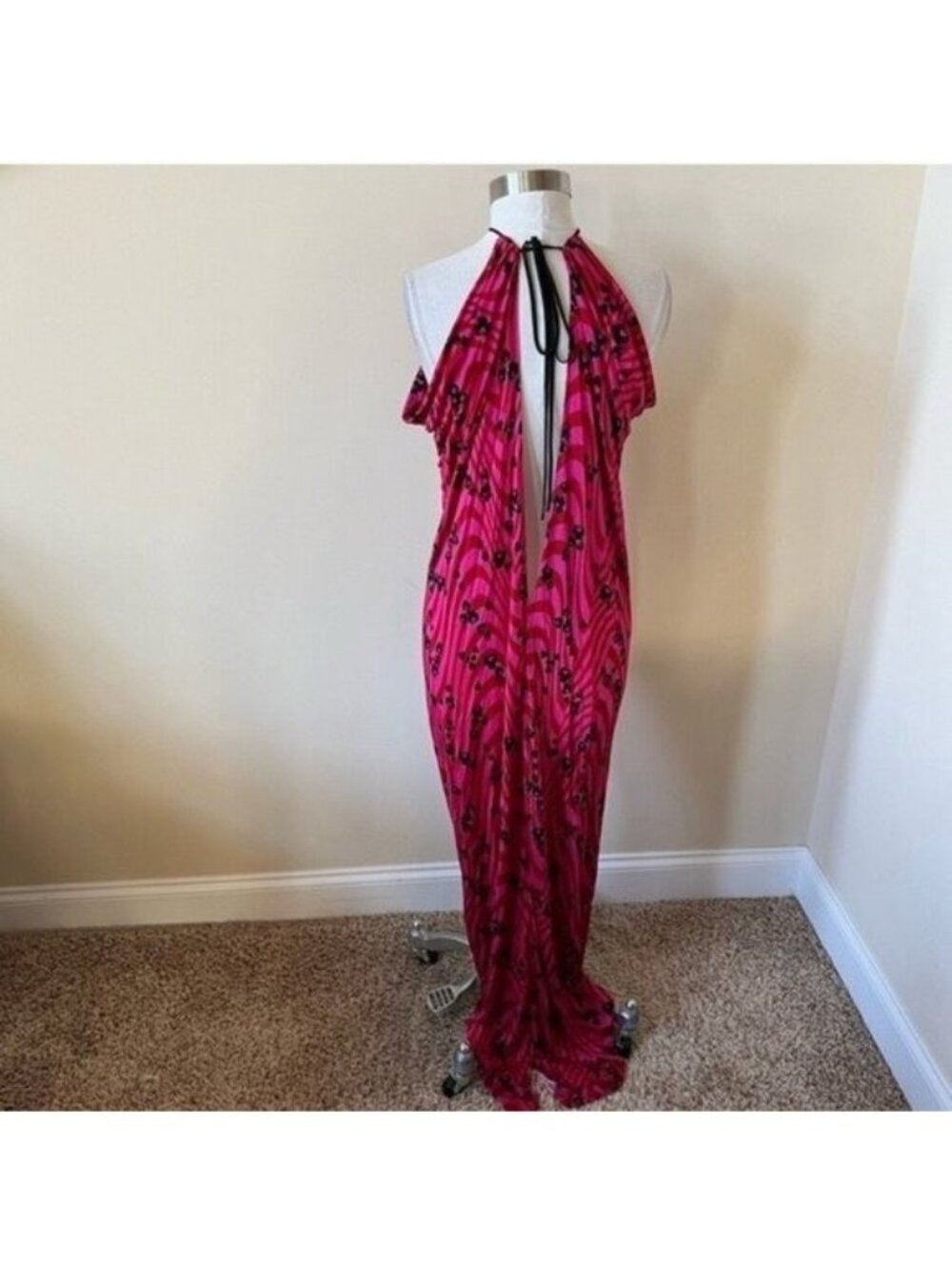 Philosophy di Lorenzo Serafini open back halter dress Psychedelic Maxi Size 2 - Picture 7 of 7